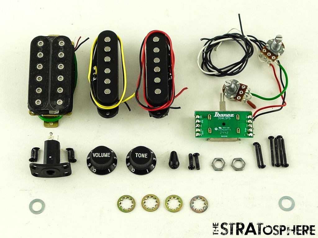 Ibanez RG460DX RG Quantum Humbucker HSS PICKUPS POTS KNOBS Ceramic Alnico Black
