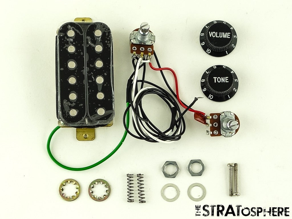 Fender Squier Sonic HT H Series Strat Humbucker PICKUP POTS & KNOBS Black