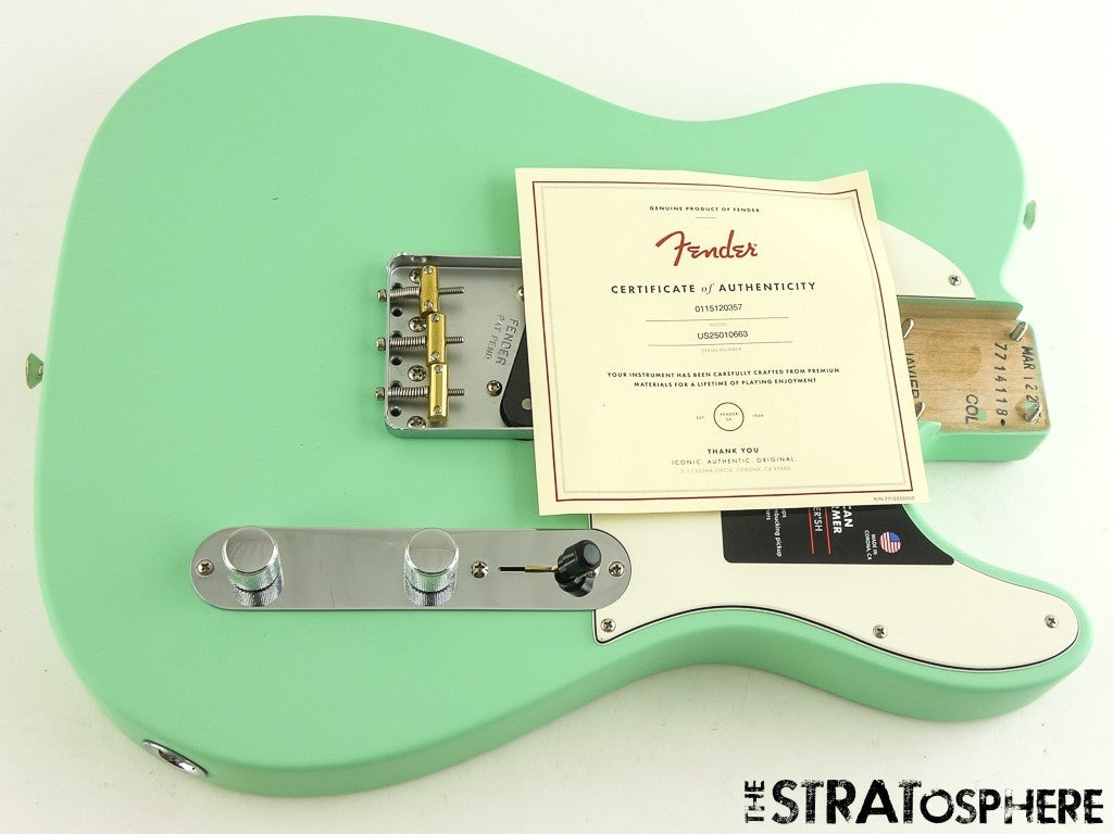 Fender American Performer Humbucker Telecaster LOADED BODY Satin Surf Green.