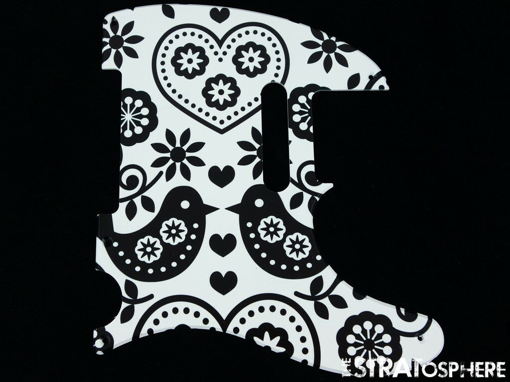 *NEW Telecaster PICKGUARD for Fender USA Vintage Tele 5 Hole Doves Print
