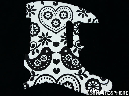 *NEW Telecaster PICKGUARD for Fender USA Vintage Tele 5 Hole Doves Print