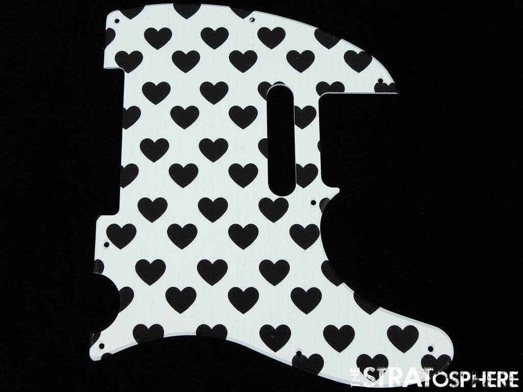 *NEW Telecaster PICKGUARD for Fender USA Standard Tele 8 Hole Hearts Print