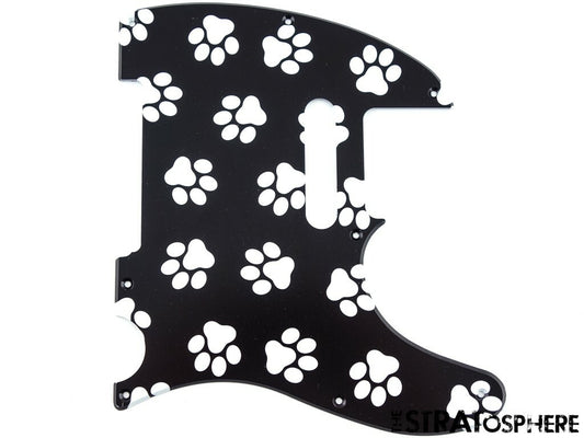 *NEW Telecaster PICKGUARD for Fender USA Standard Tele 8 Hole Paws Print
