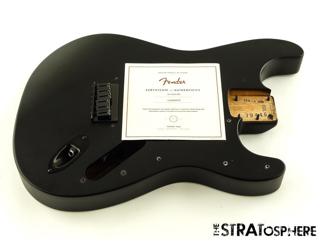 USA Fender JIM ROOT Stratocaster Mahogany HH Strat BODY + HARDWARE, Flat Black