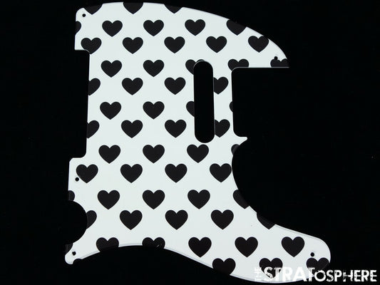 *NEW Telecaster PICKGUARD for Fender USA Vintage Tele 5 Hole Hearts Print