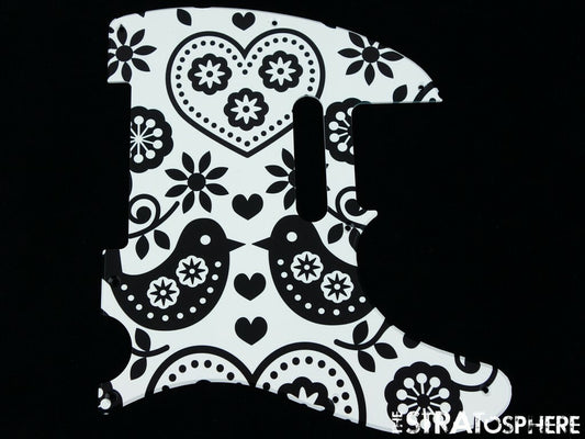 *NEW Telecaster PICKGUARD for Fender USA Standard Tele 8 Hole Doves Print