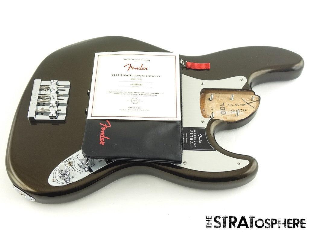 Fender American Ultra II Jazz J Bass LOADED BODY Mini-Toggle S-1 Texas Tea.