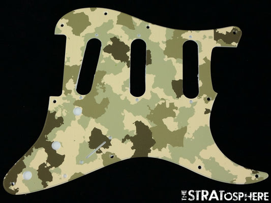 *NEW Stratocaster PICKGUARD for Fender Strat Standard 11 Hole Green Camo Print