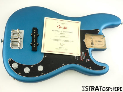 Fender American Performer Precision P Bass LOADED BODY Satin Lake Placid Blue.