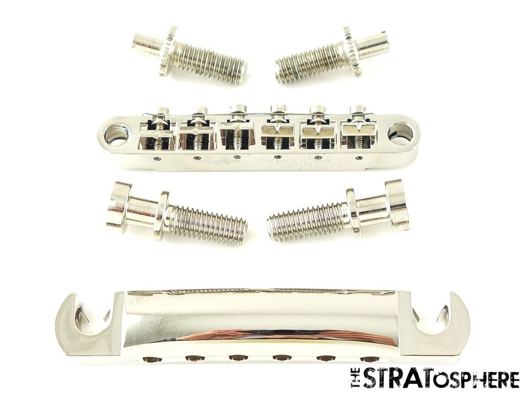 USED Epiphone Firebird Tune-O-Matic Bridge Tailpiece Studs Guitar Parts Nickel