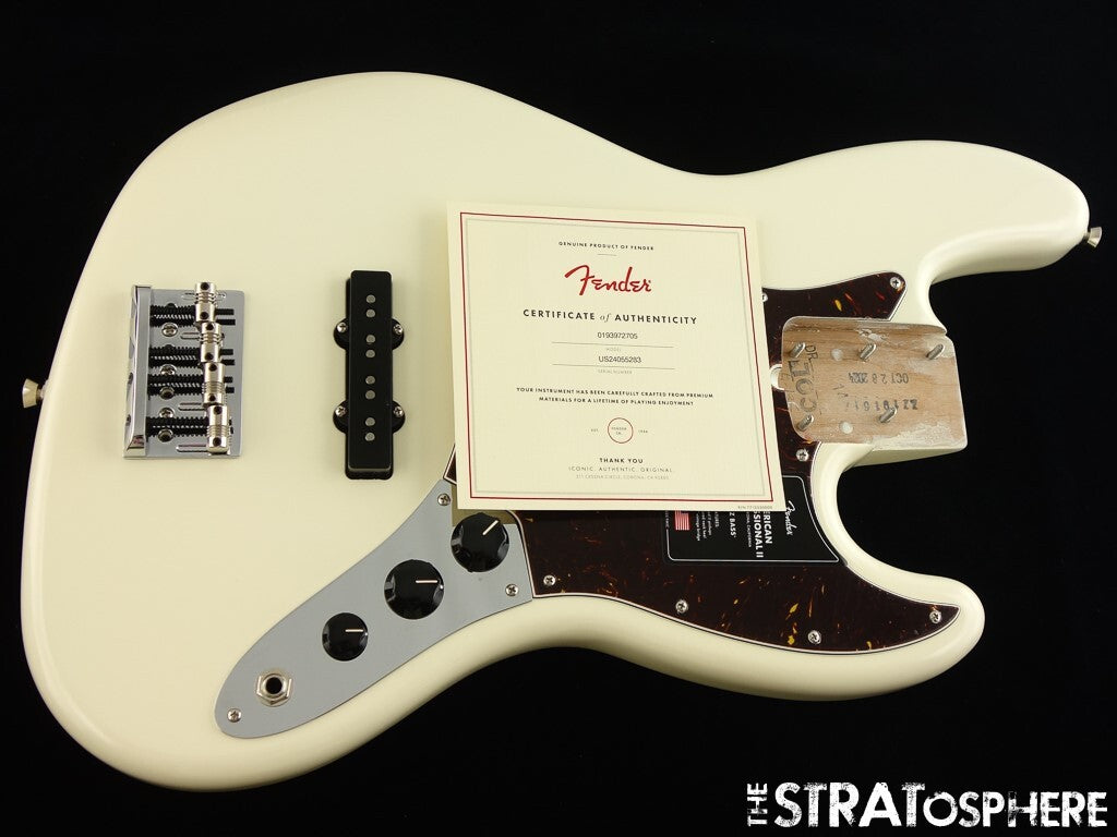 Fender American Professional II Jazz J Bass, LOADED BODY OWT Olympic White..