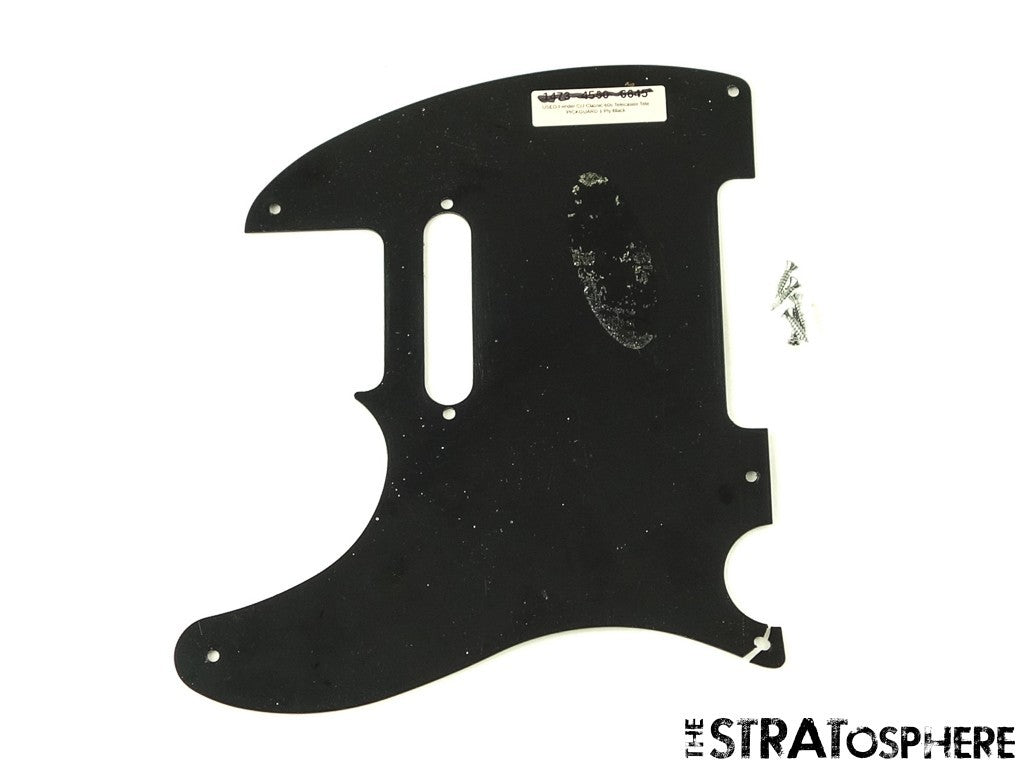USED Fender CIJ Classic 60s Telecaster Tele PICKGUARD 1 Ply Black $5 OFF