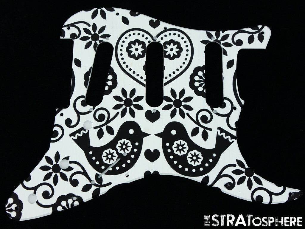 *NEW Stratocaster PICKGUARD for Fender Strat Standard 11 Hole Doves Print