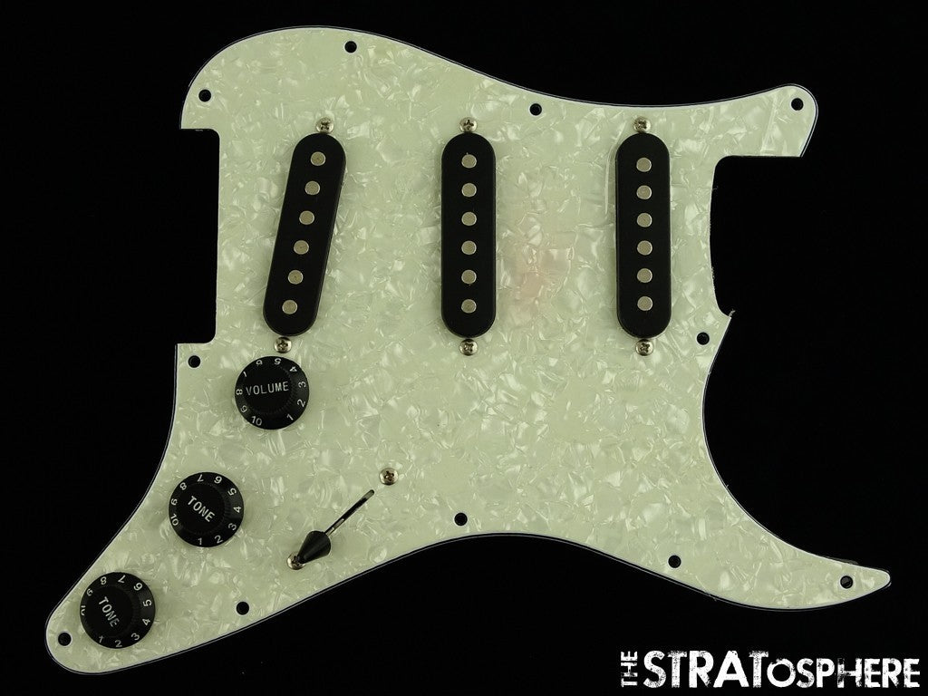 USED Fender Squier Strat LOADED PICKGUARD Guitar Parts Pearloid