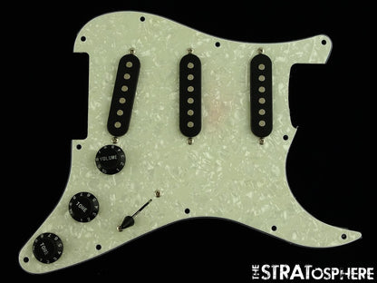 USED Fender Squier Strat LOADED PICKGUARD Guitar Parts Pearloid