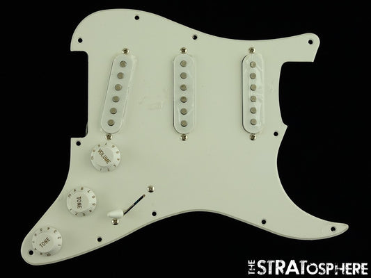USED Fender Squier Strat LOADED PICKGUARD Guitar Parts White