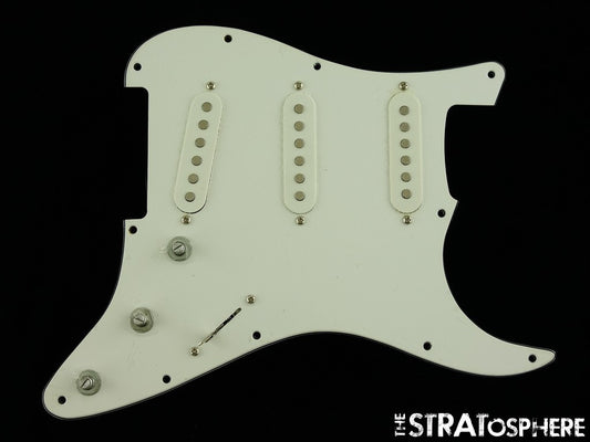 USED Fender Squier Strat LOADED PICKGUARD Guitar Parts White