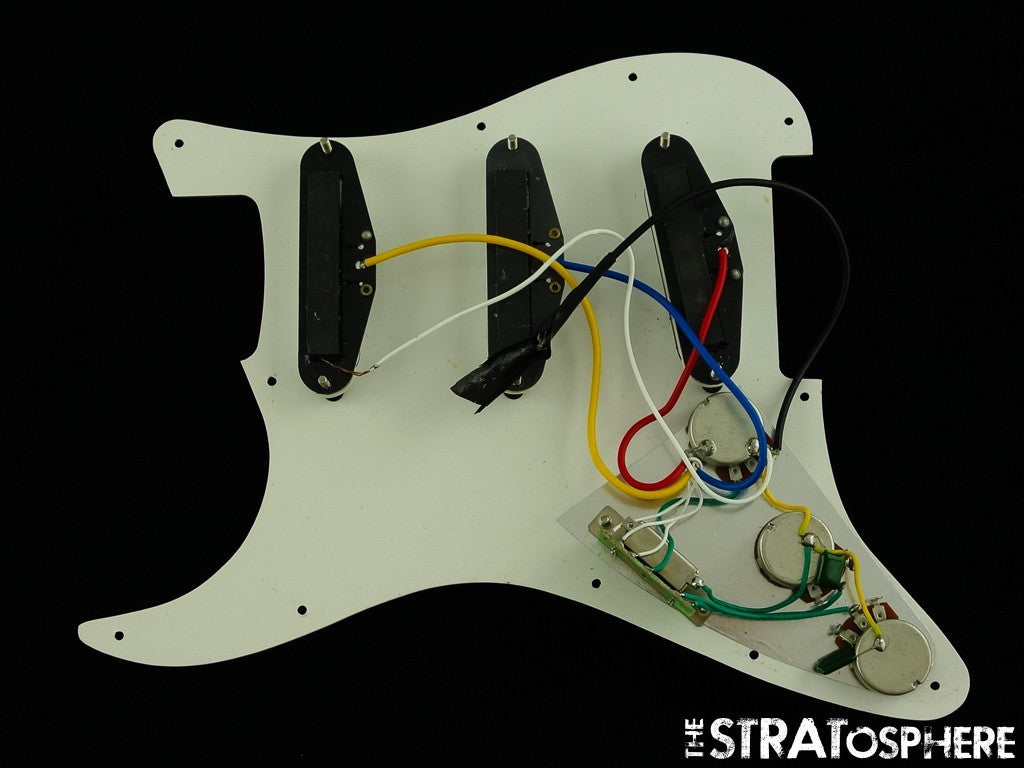 USED Fender Squier Strat LOADED PICKGUARD Guitar Parts White