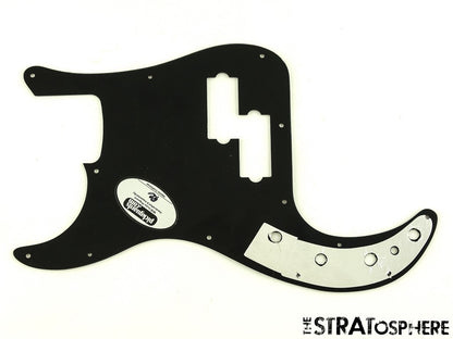 USED Fender Replacement Precision P Bass Black PICKGUARD Bass Guitar 3 Ply