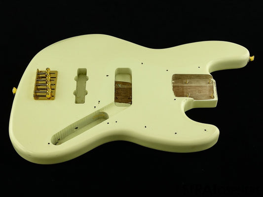 USED Fender Squier 40th Anniv. Jazz J Bass BODY & HARDWARE Olympic White