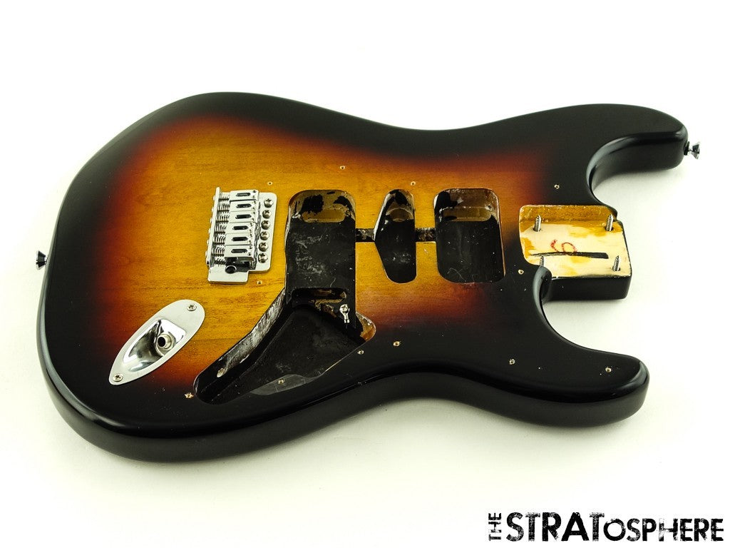 USED Fender Squier Affinity Series Stratocaster Strat BODY & HARDWARE 3TS