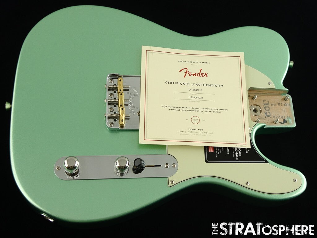 Fender American Professional II Telecaster LOADED BODY, Tele Mystic Surf Green.
