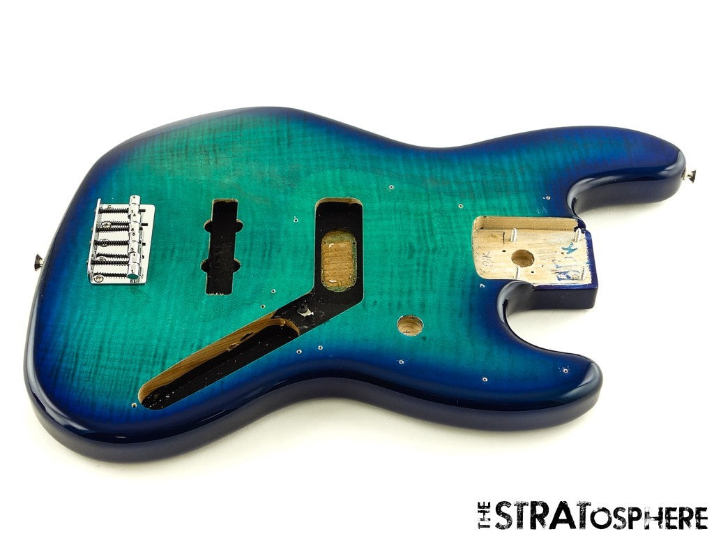 USED 2021 Fender Player Plus Top Jazz Bass BODY+ HARDWARE Blue Burst