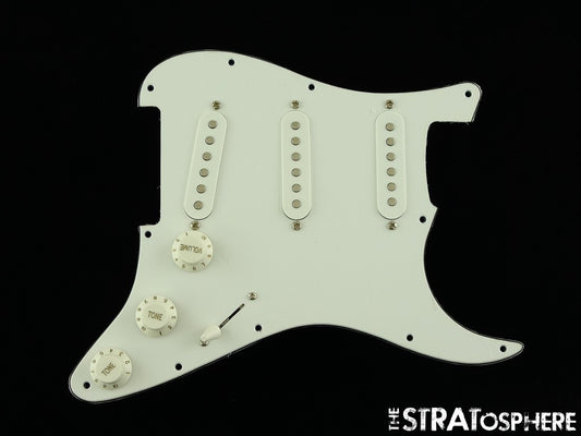 USED Fender Squier Strat LOADED PICKGUARD Guitar Parts White