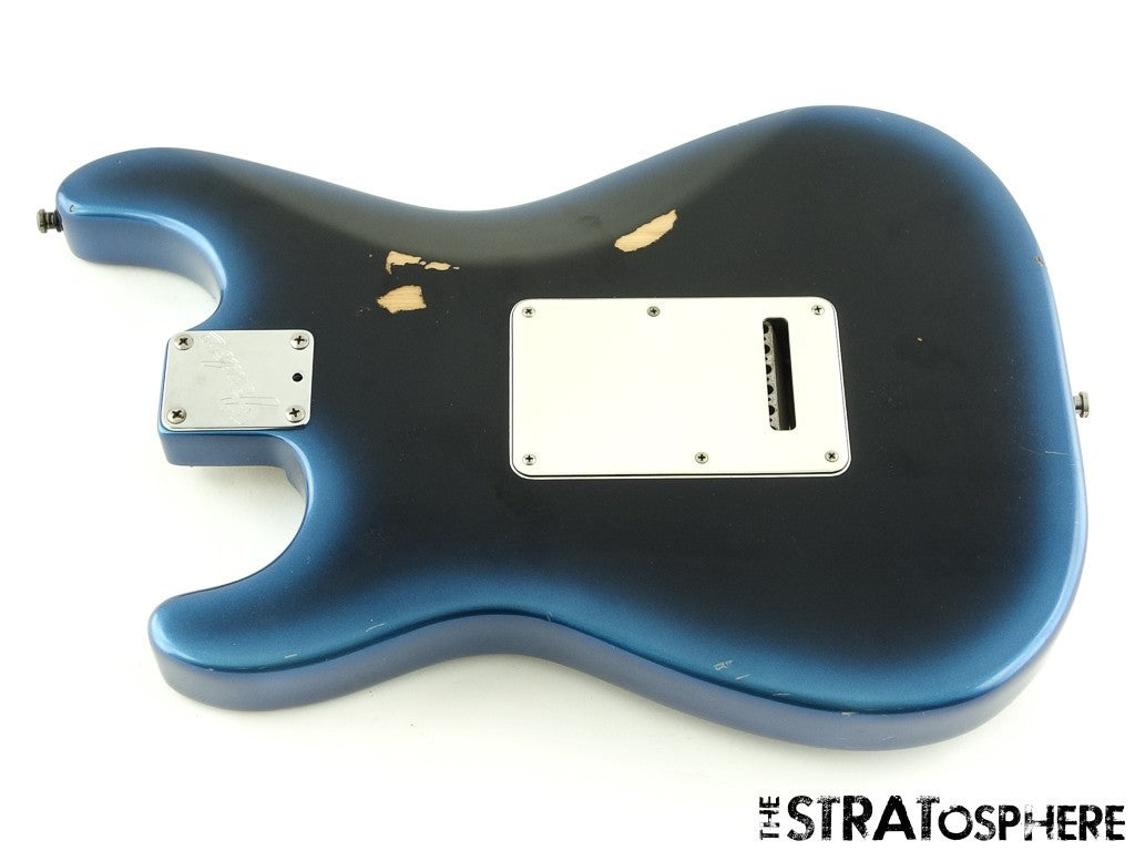 USED 1990 Fender Plus Strat BODY & HARDWARE Guitar Blue Pearl Burst