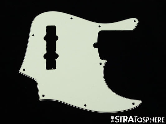 USED Fender Replacement Jazz J Bass, White PICKGUARD, Bass Guitar 3 Ply