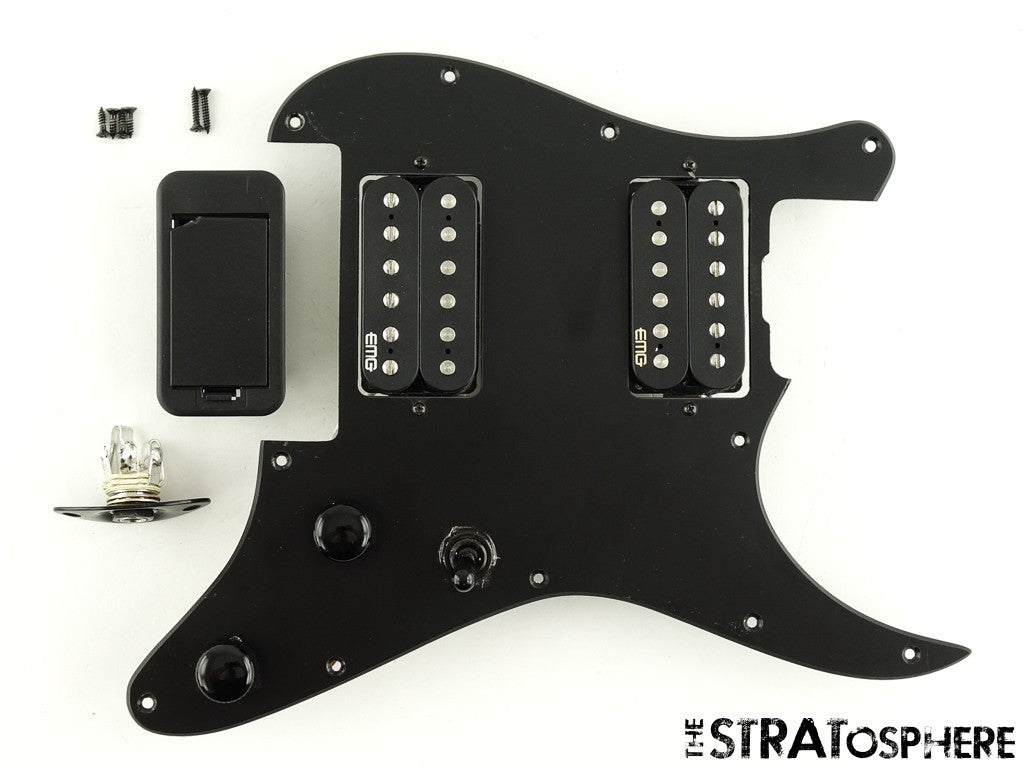 USED SCHECTER FLOYD ROSE SUPER SHREDDER LOADED PICKGUARD EMG PICKUPS BLACK