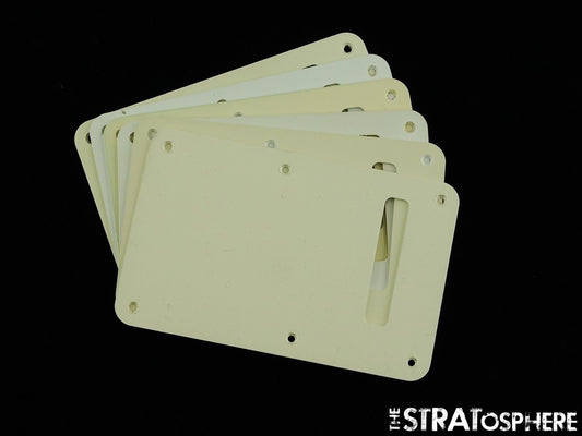 USED Strat Back Plate LOT OF (6) USED Misc Rear 6 TREMOLO COVERS