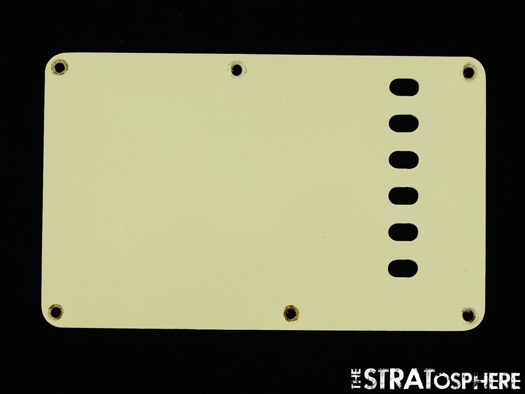 USED Strat Back Plate LOT OF (6) Misc Rear 6 TREMOLO COVERS.