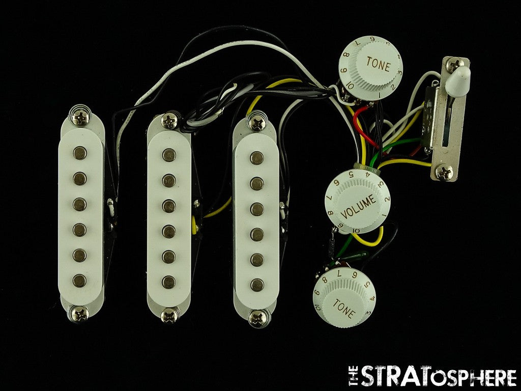 USED Fender Squier Affinity Series Strat PICKUPS POTS + KNOBS Stratocaster