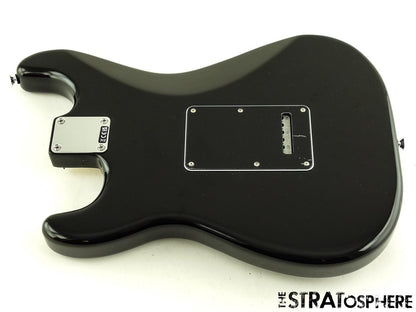 Fender Standard Stratocaster Strat BODY & HARDWARE, Poplar, Black.