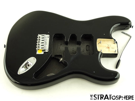 Fender Standard Stratocaster Strat BODY & HARDWARE, Poplar, Black.