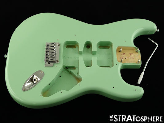 Fender FSR Squier Affinity Stratocaster BODY & HARDWARE Strat Surf Green.