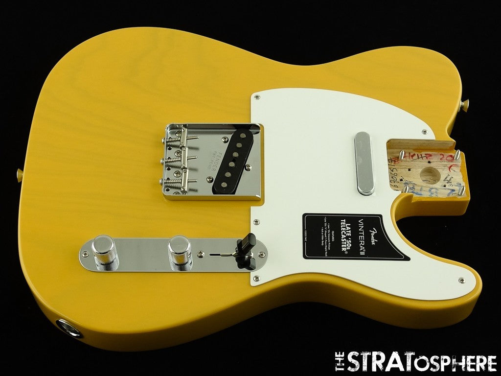 Fender Vintera III Late 50s Telecaster Tele LOADED BODY Ash Butterscotch Blonde.
