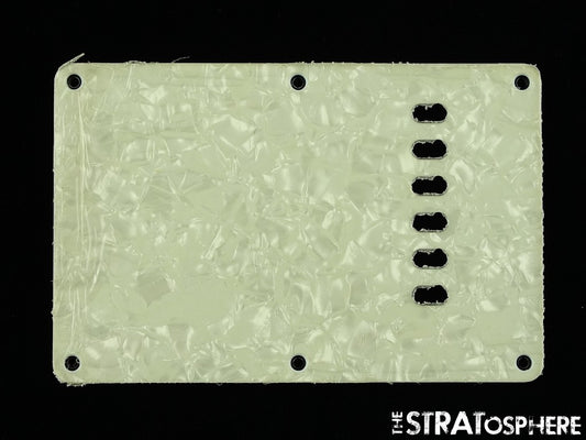 USED ALLPARTS TREMOLO BACK COVER Aged White Pearloid