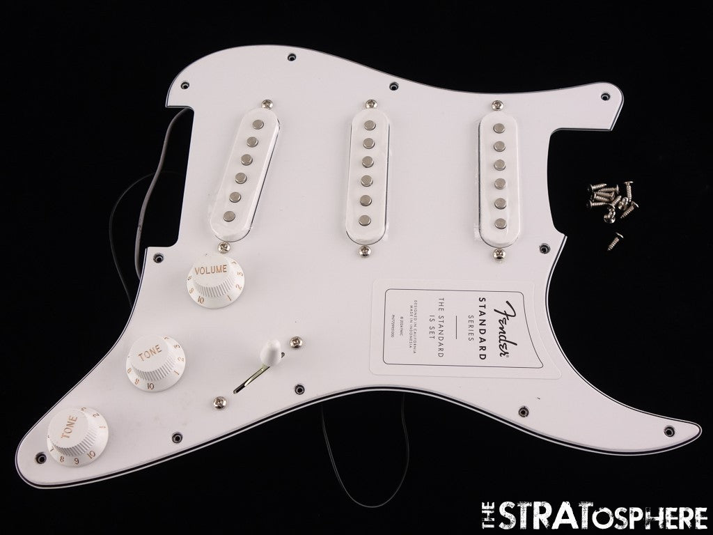 Fender Standard Strat, LOADED PICKGUARD, PICKUPS, Stratocaster White!