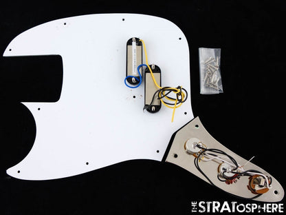 Fender Squier Classic Vibe 60s Mustang Bass LOADED PICKGUARD Alnico Parchment.