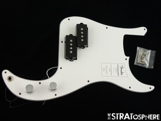 Fender Standard Precision Bass LOADED PICKGUARD w/ Pickups White.