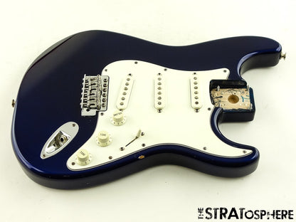USED 1996 Fender MIM Standard Stratocaster Strat LOADED BODY Alder Cobalt Blue.