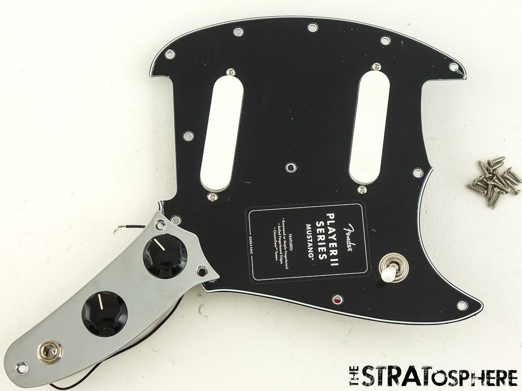 Fender Player II Mustang Series LOADED PICKGUARD Single Coil Pickups, Black