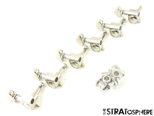 USED 6 Epiphone Firebird 6 in Line Grover TUNERS Tuning Pegs Nickel Guitar Parts