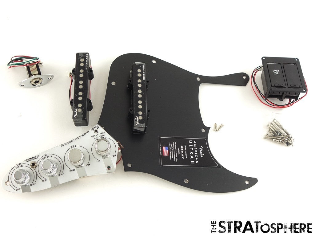 USA Fender Ultra II Jazz Bass V 5 String LOADED PICKGUARD Active Noiseless Black