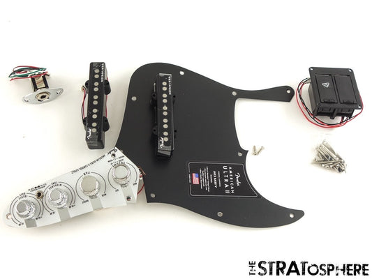 USA Fender Ultra II Jazz Bass V 5 String LOADED PICKGUARD Active Noiseless Black