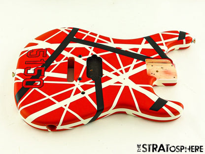 EVH Striped 5150 Red Black White RBW BODY Floyd Rose Guitar Parts