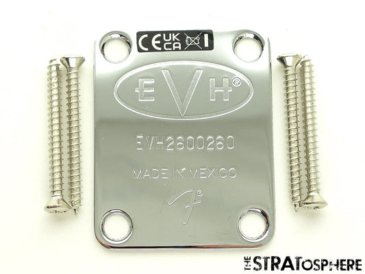 EVH Striped Series 5150 Serial # NECK PLATE Chrome Guitar, Part Van Halen