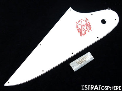 USED Epiphone Firebird PICKGUARD White 3 Ply w/ Red Firebird Graphic Guitar